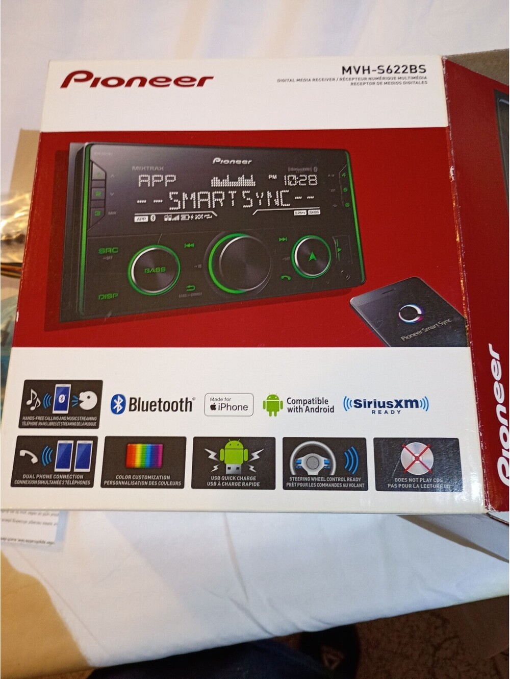 Pioneer MVH-S622BS Bluetooth Digital Media Receiver Car Stereo